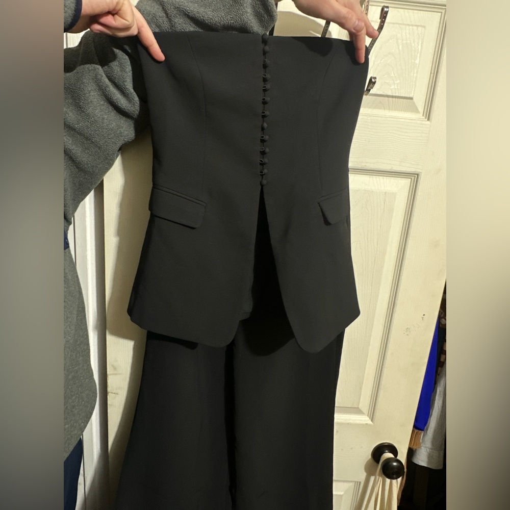 boa pants and blouse set